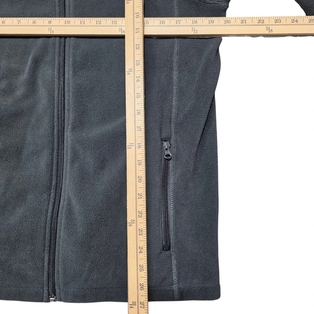 Lands End Gray Fleece Full Zip Jacket Women's Medium‎ Polyester Cozy Warm